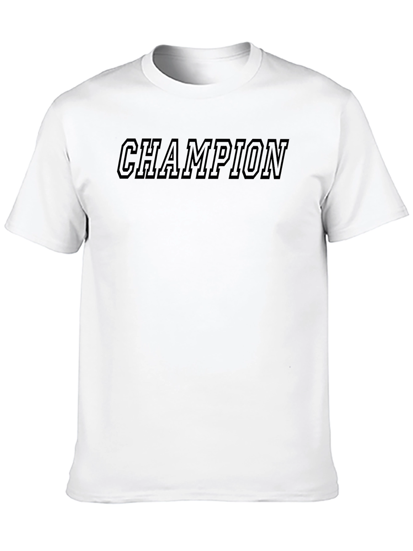 Mens Black Champion Graphic Tee
