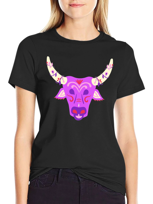 Bull Head Graphic Tee - Black