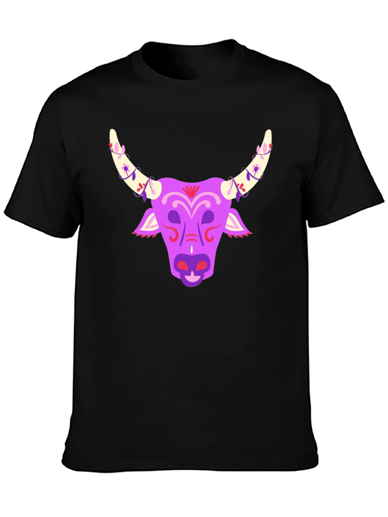 Bull Head Graphic Tee - Black