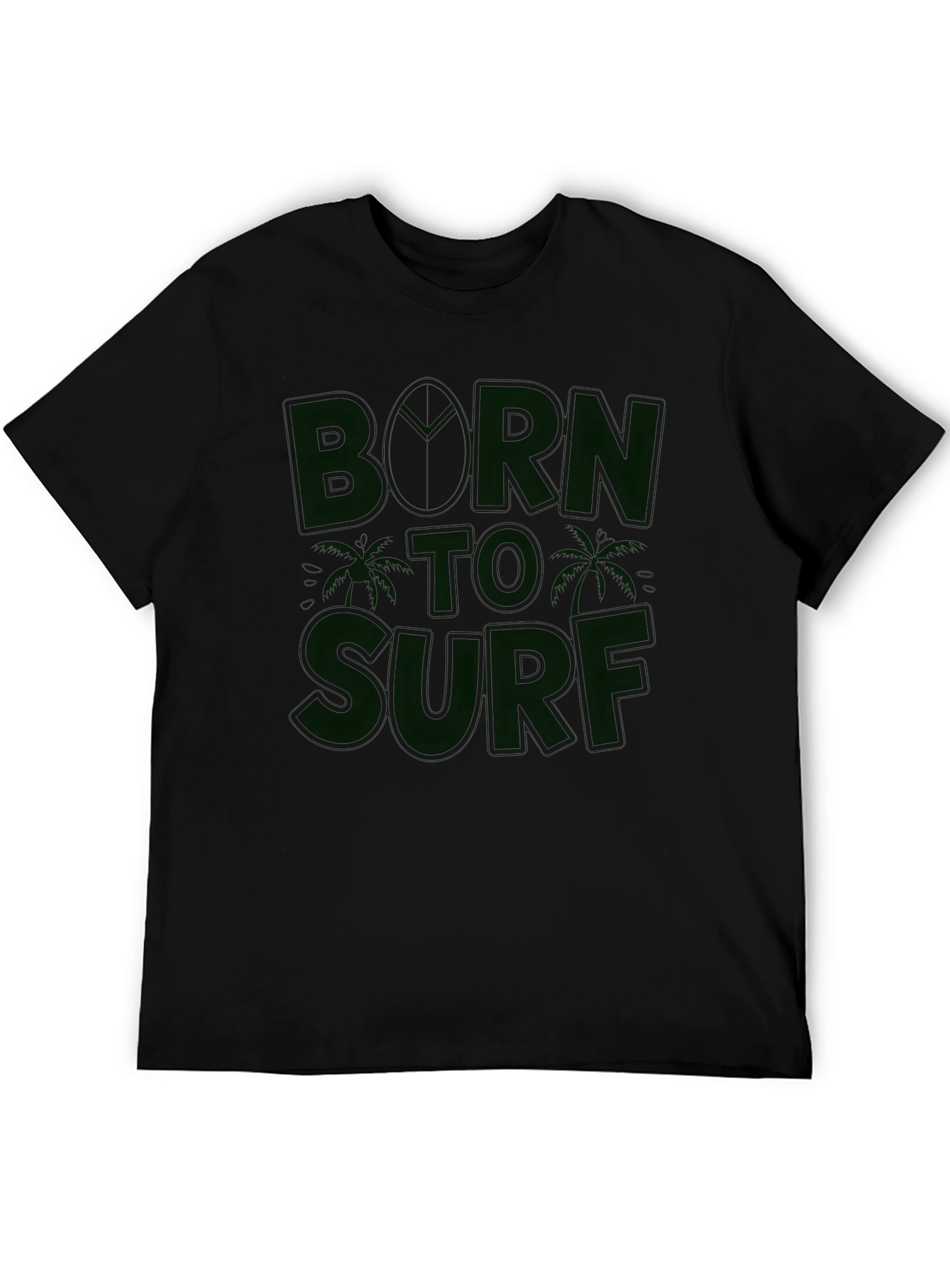 Born to Surf Black Graphic Tee