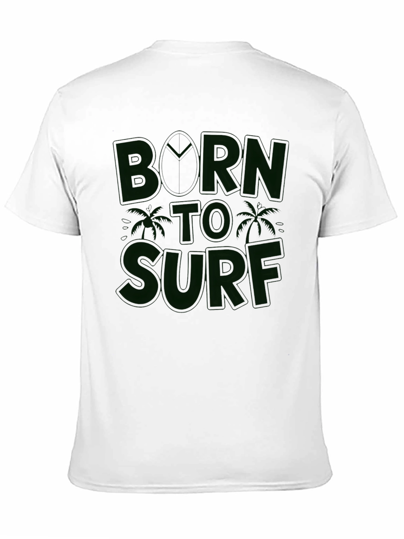 Born to Surf Black Graphic Tee