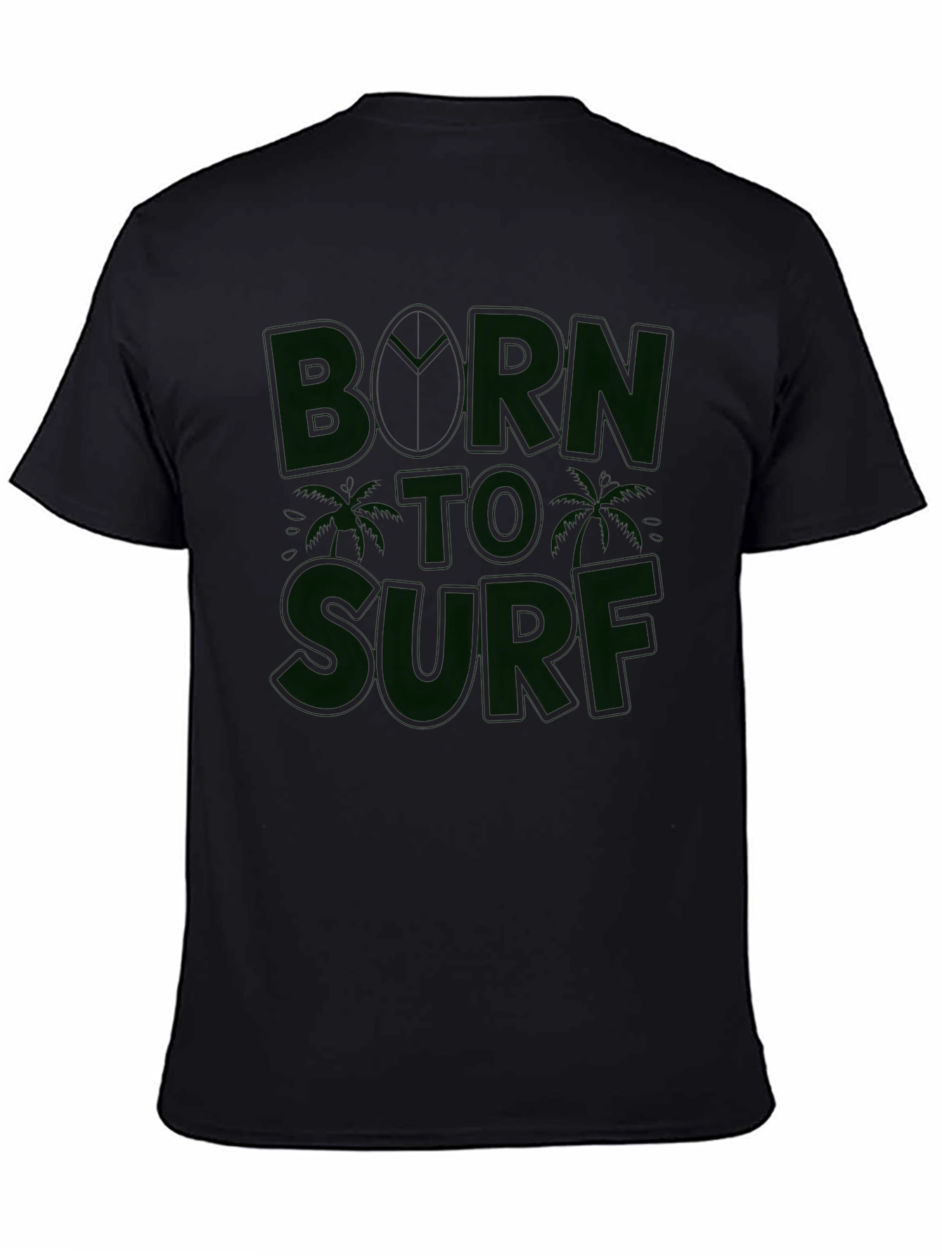 Born to Surf Black Graphic Tee