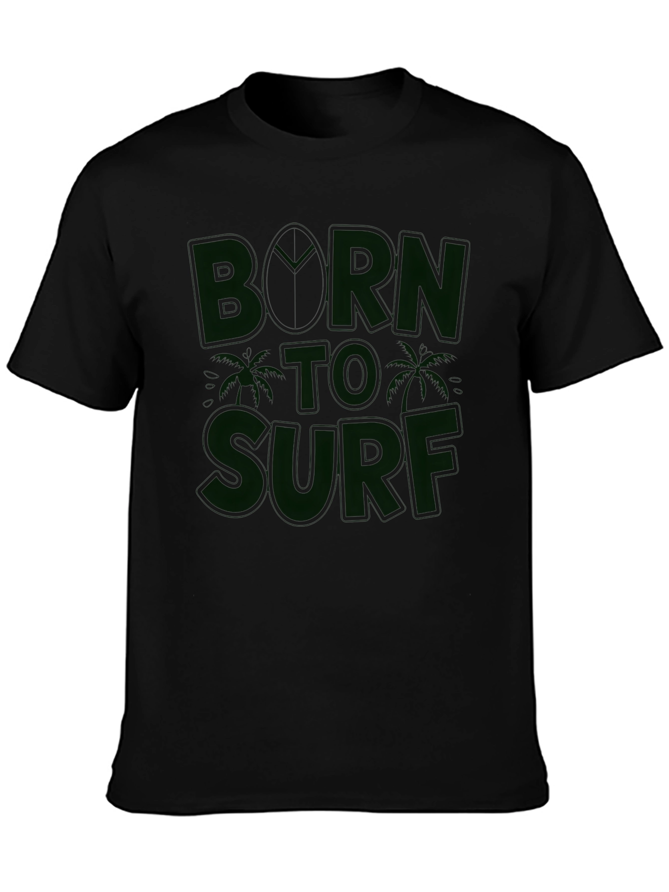 Born to Surf Black Graphic Tee