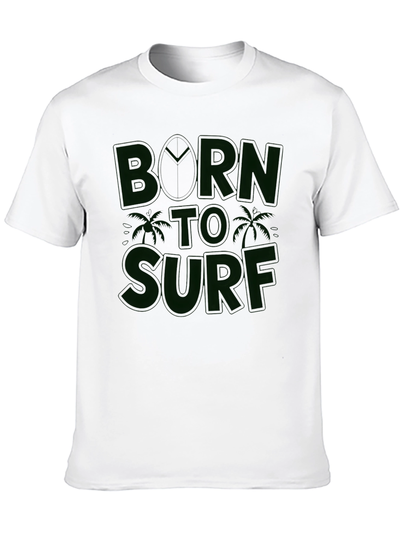 Born to Surf Black Graphic Tee
