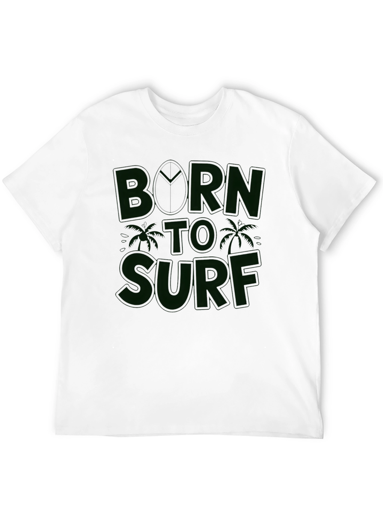 Born to Surf Black Graphic Tee