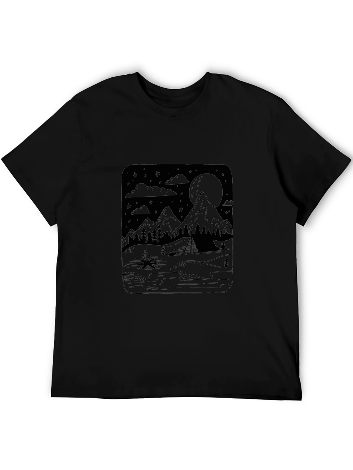 Mens Graphic Tee - Camping Under the Stars