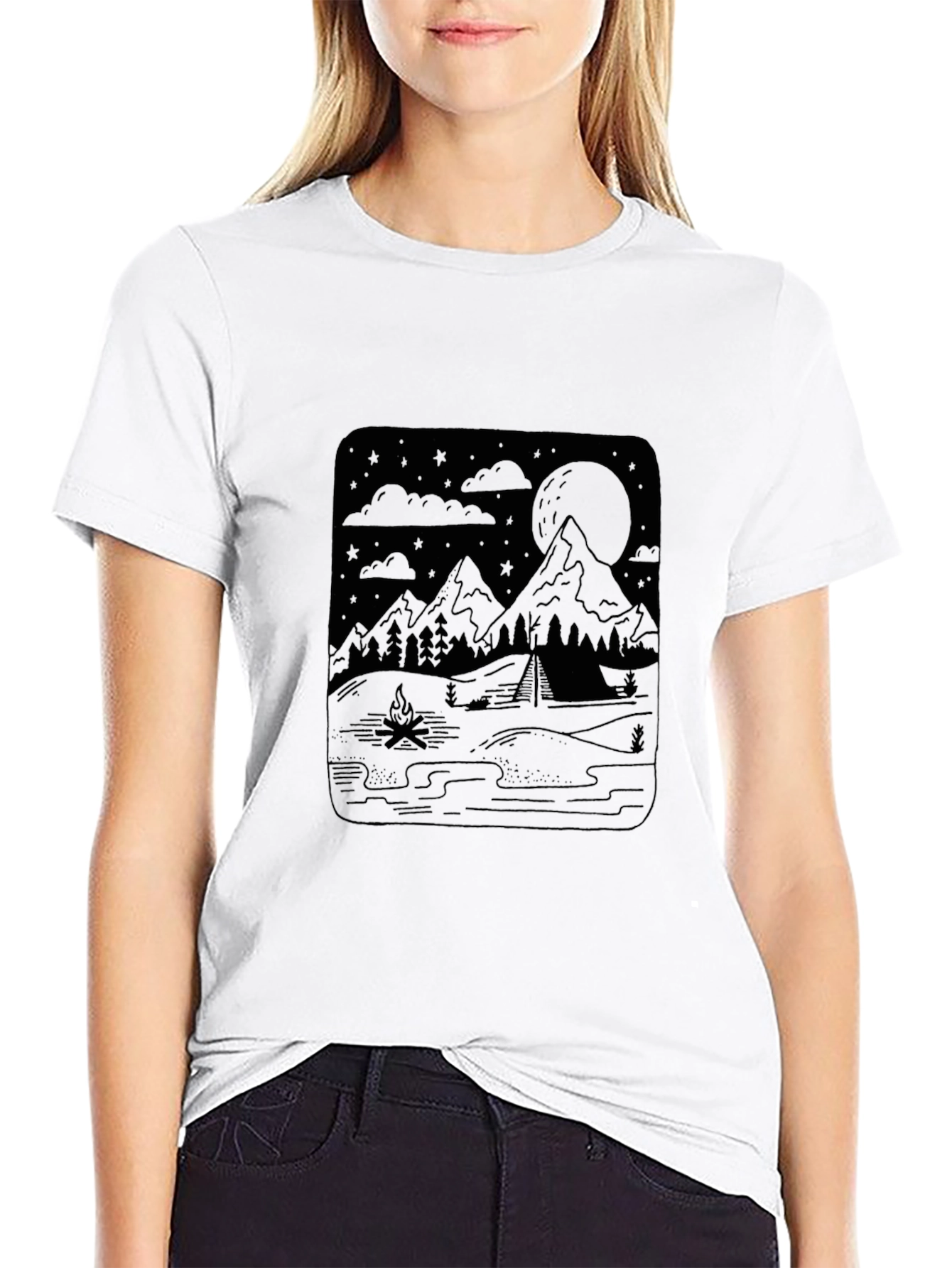 Mens Graphic Tee - Camping Under the Stars