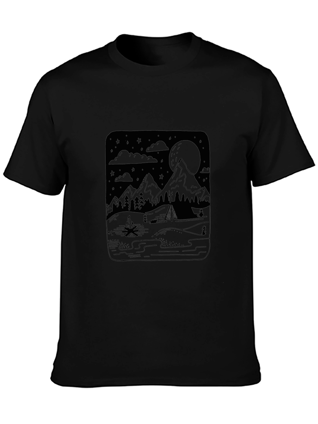 Mens Graphic Tee - Camping Under the Stars