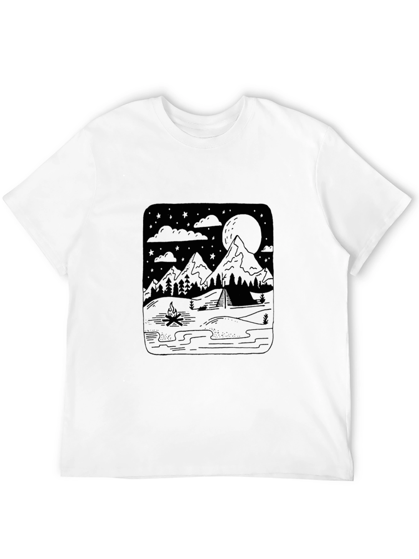 Mens Graphic Tee - Camping Under the Stars