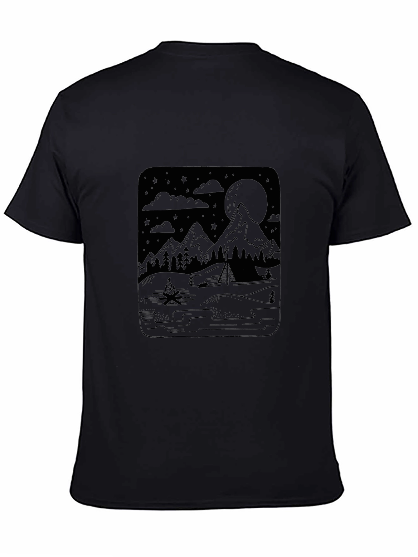 Mens Graphic Tee - Camping Under the Stars