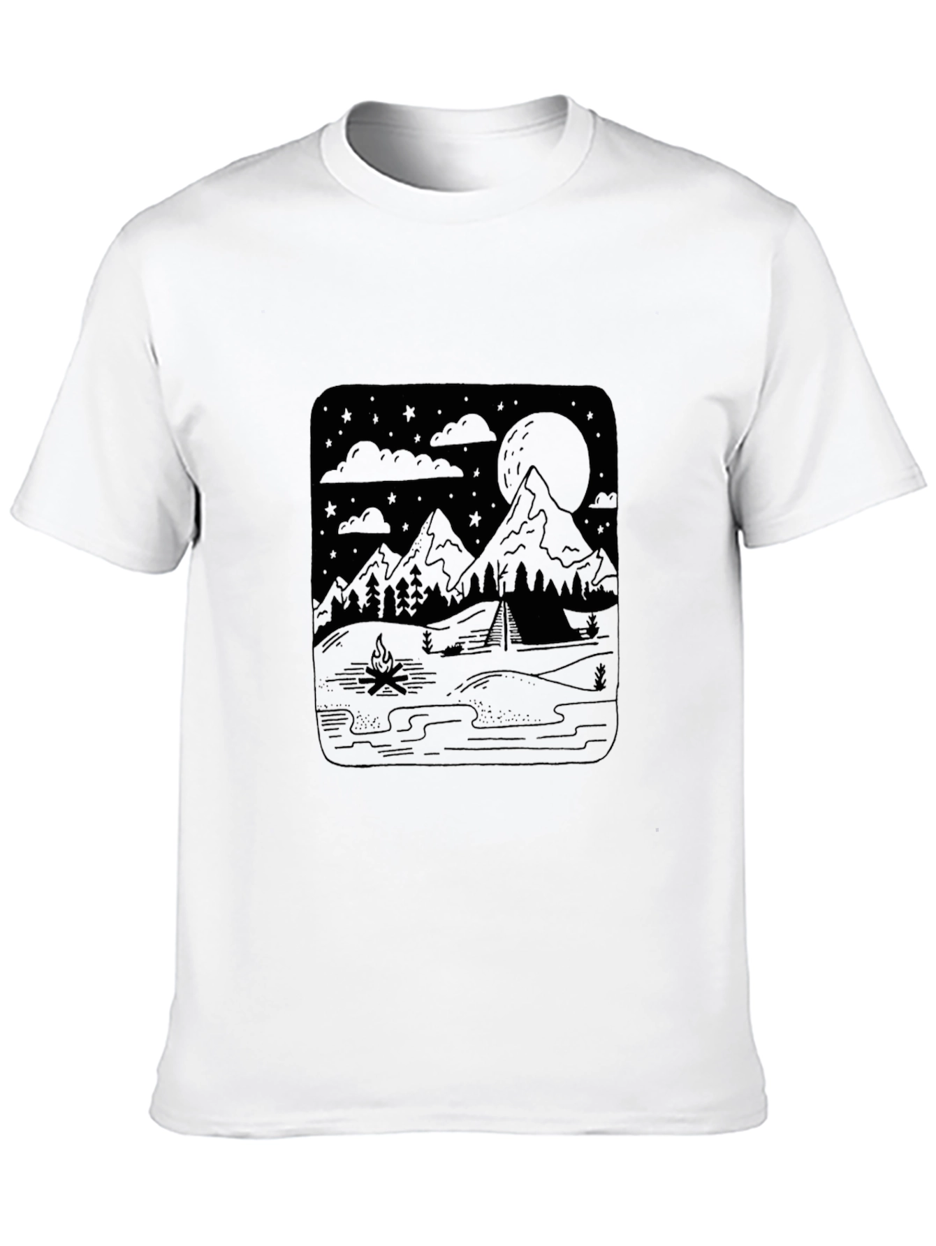 Mens Graphic Tee - Camping Under the Stars