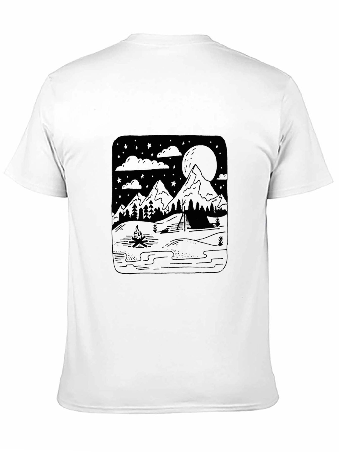 Mens Graphic Tee - Camping Under the Stars
