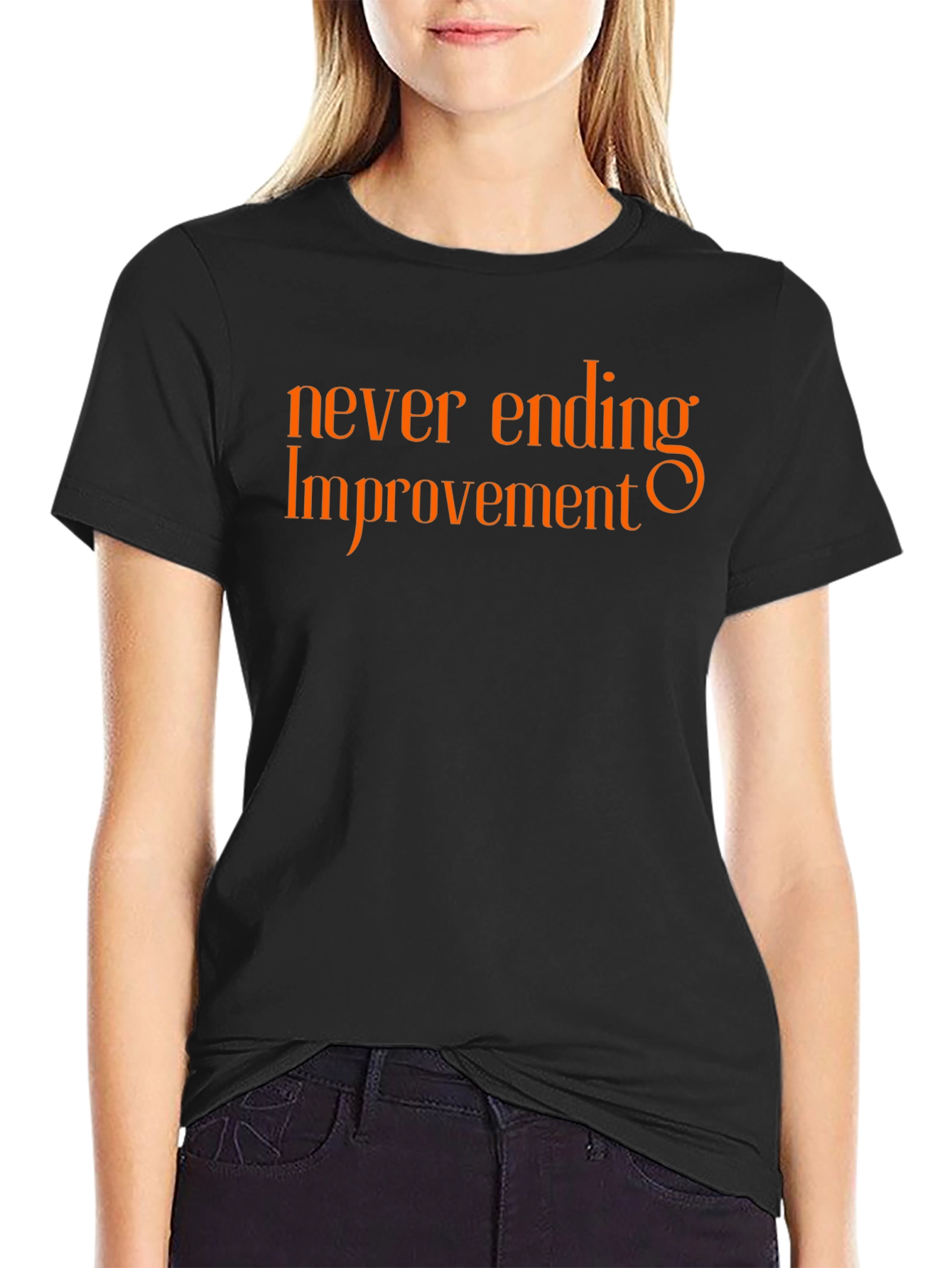 Never Ending Improvement Black Graphic Tee