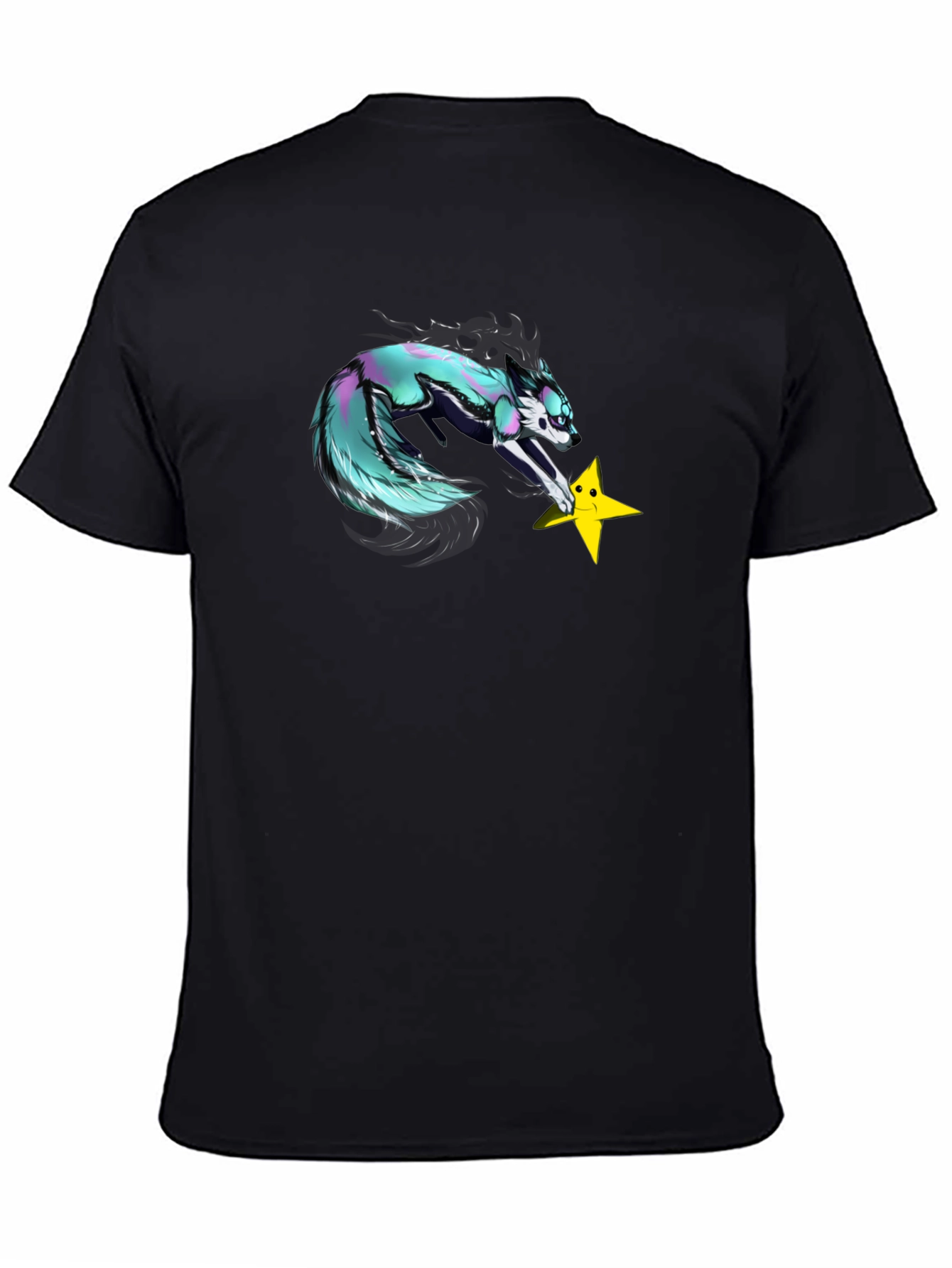 Funky Fox Graphic T-Shirt - Black Cotton Tee