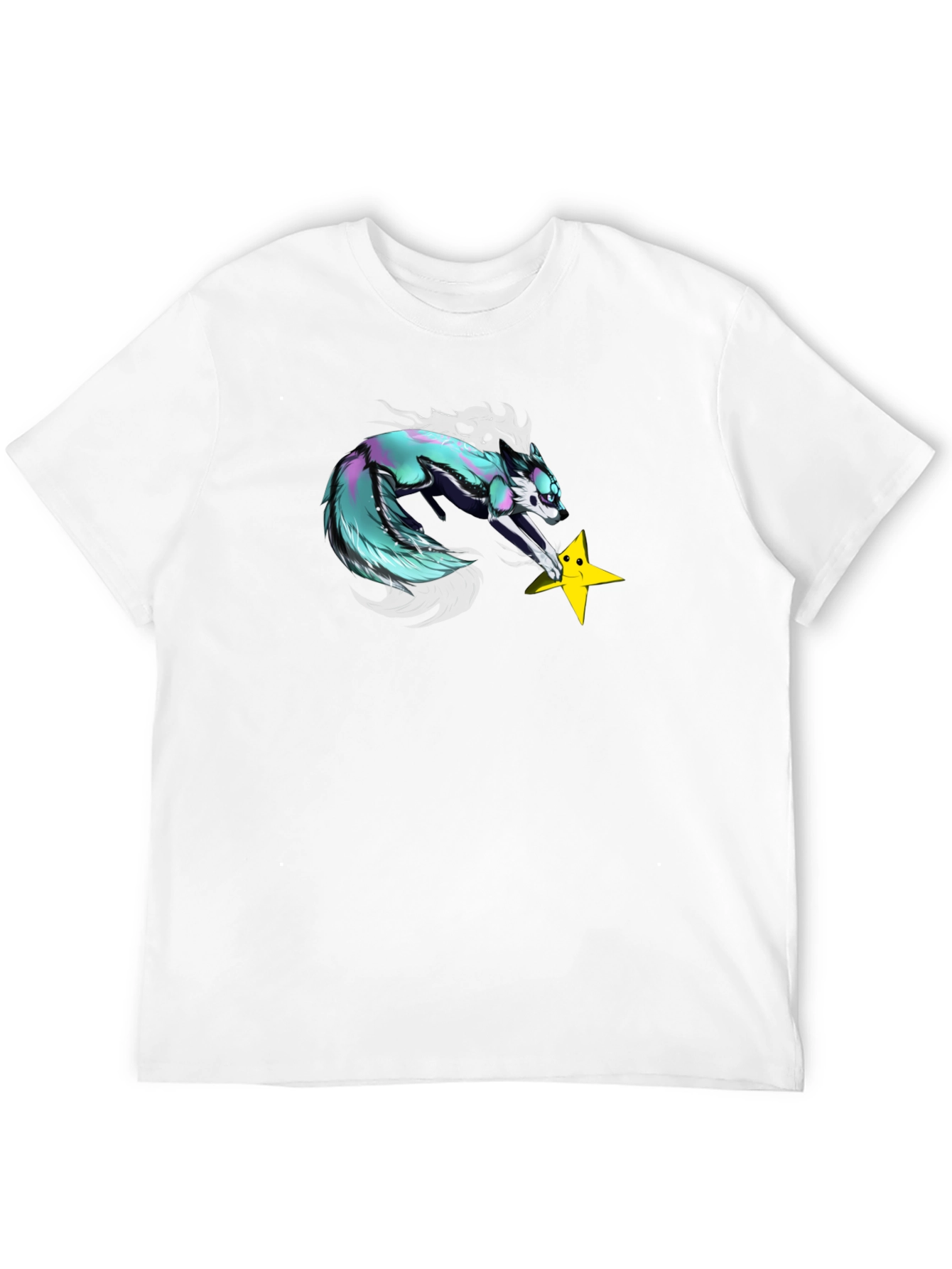 Funky Fox Graphic T-Shirt - Black Cotton Tee
