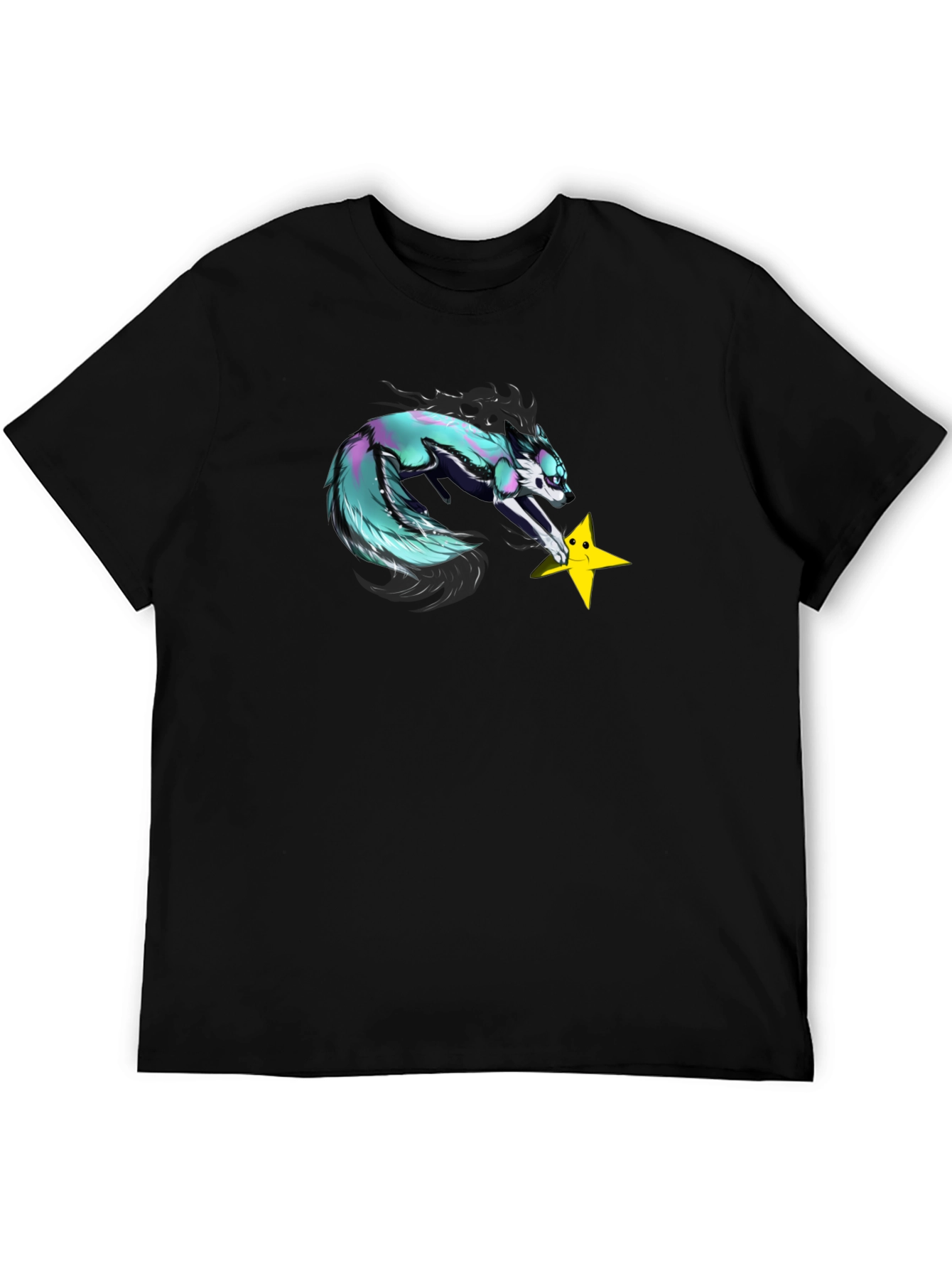 Funky Fox Graphic T-Shirt - Black Cotton Tee