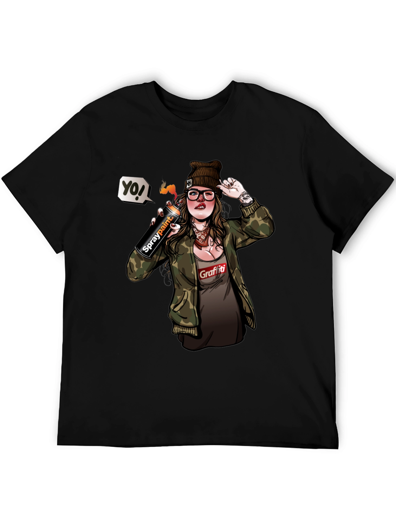Graffiti Girl T-Shirt - Urban Street Style