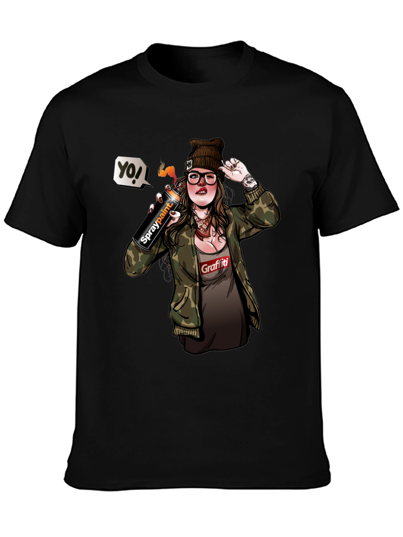 Graffiti Girl T-Shirt - Urban Street Style