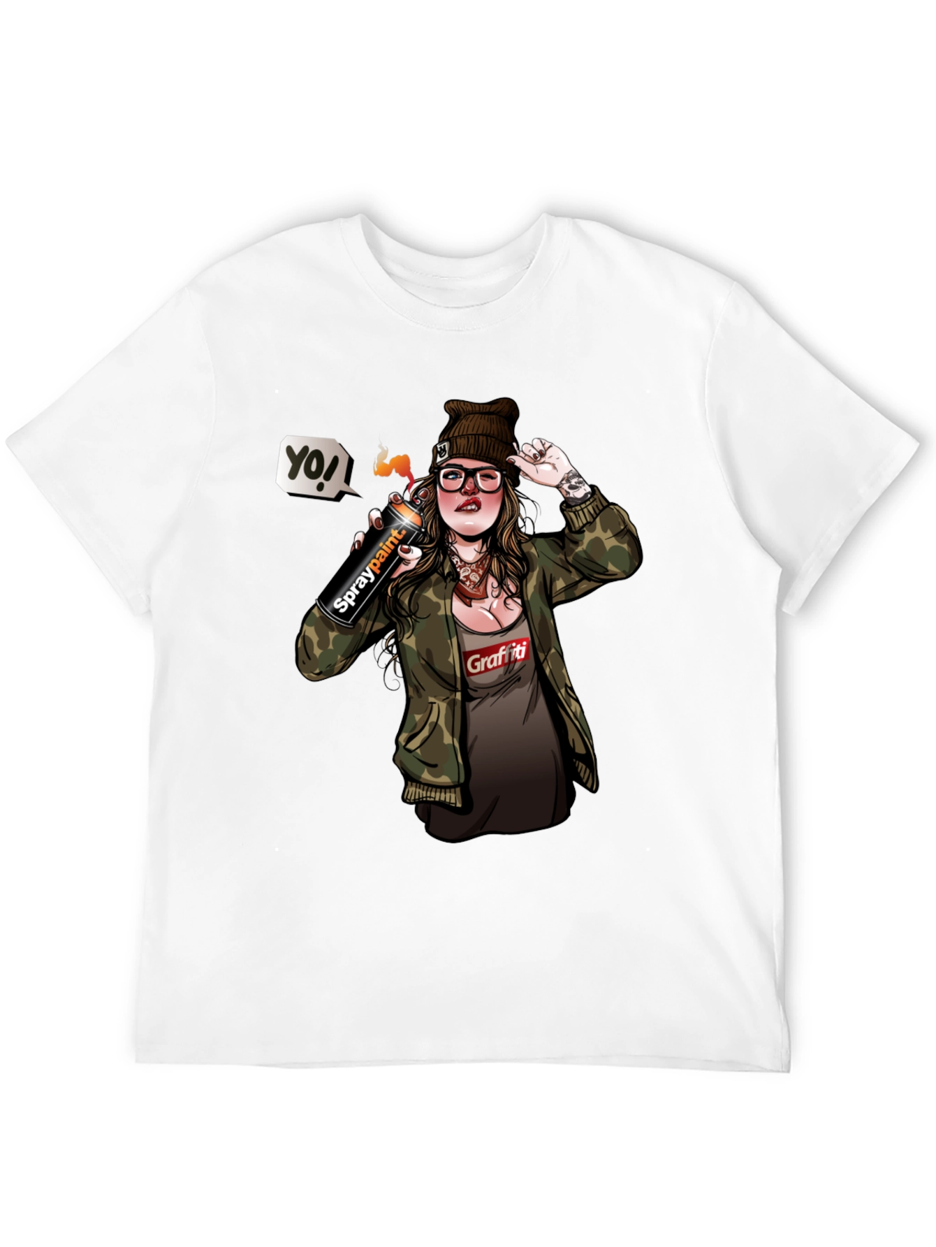 Graffiti Girl T-Shirt - Urban Street Style