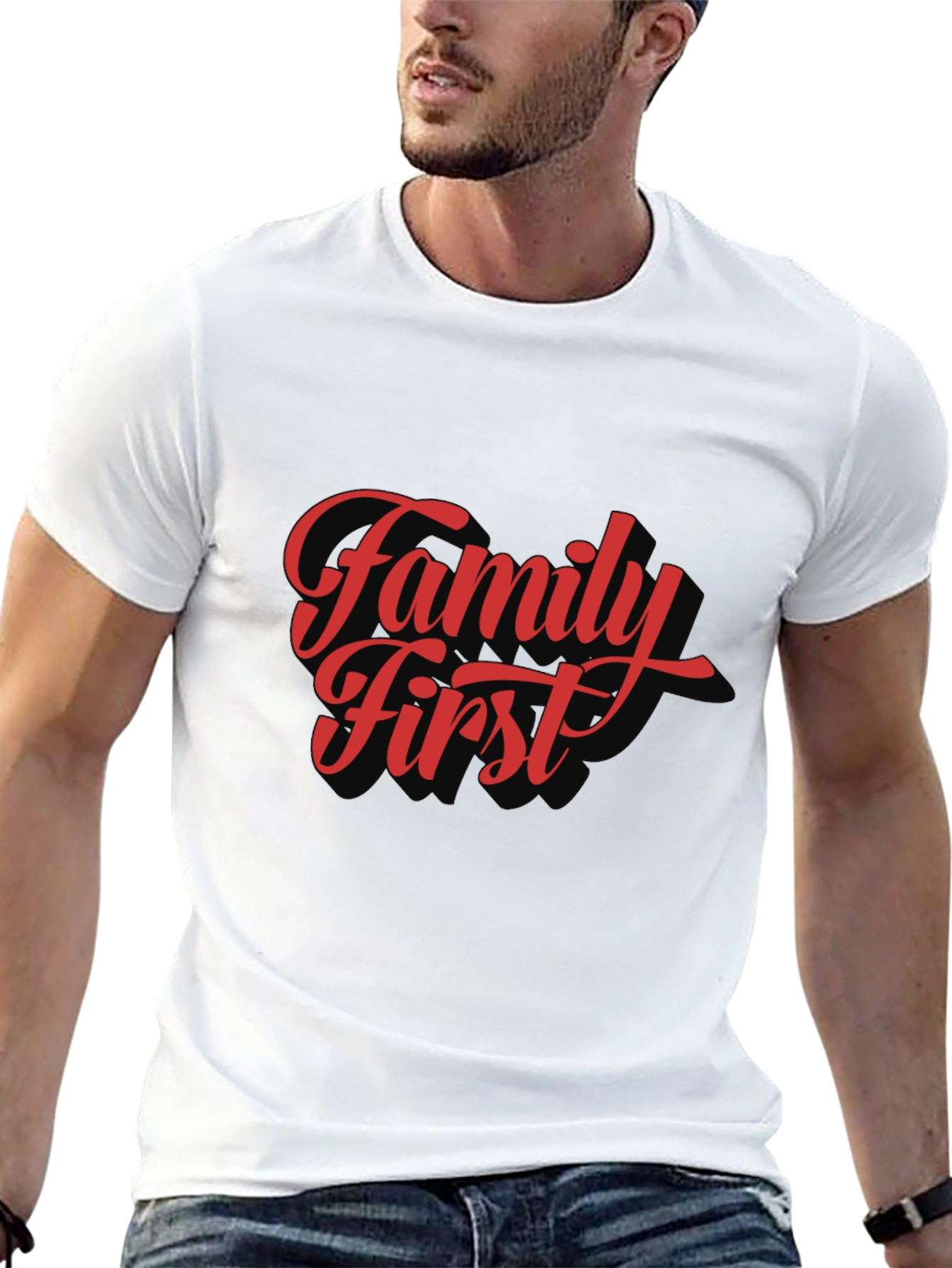 Family First Graphic Tee - Stylish Casual Wear