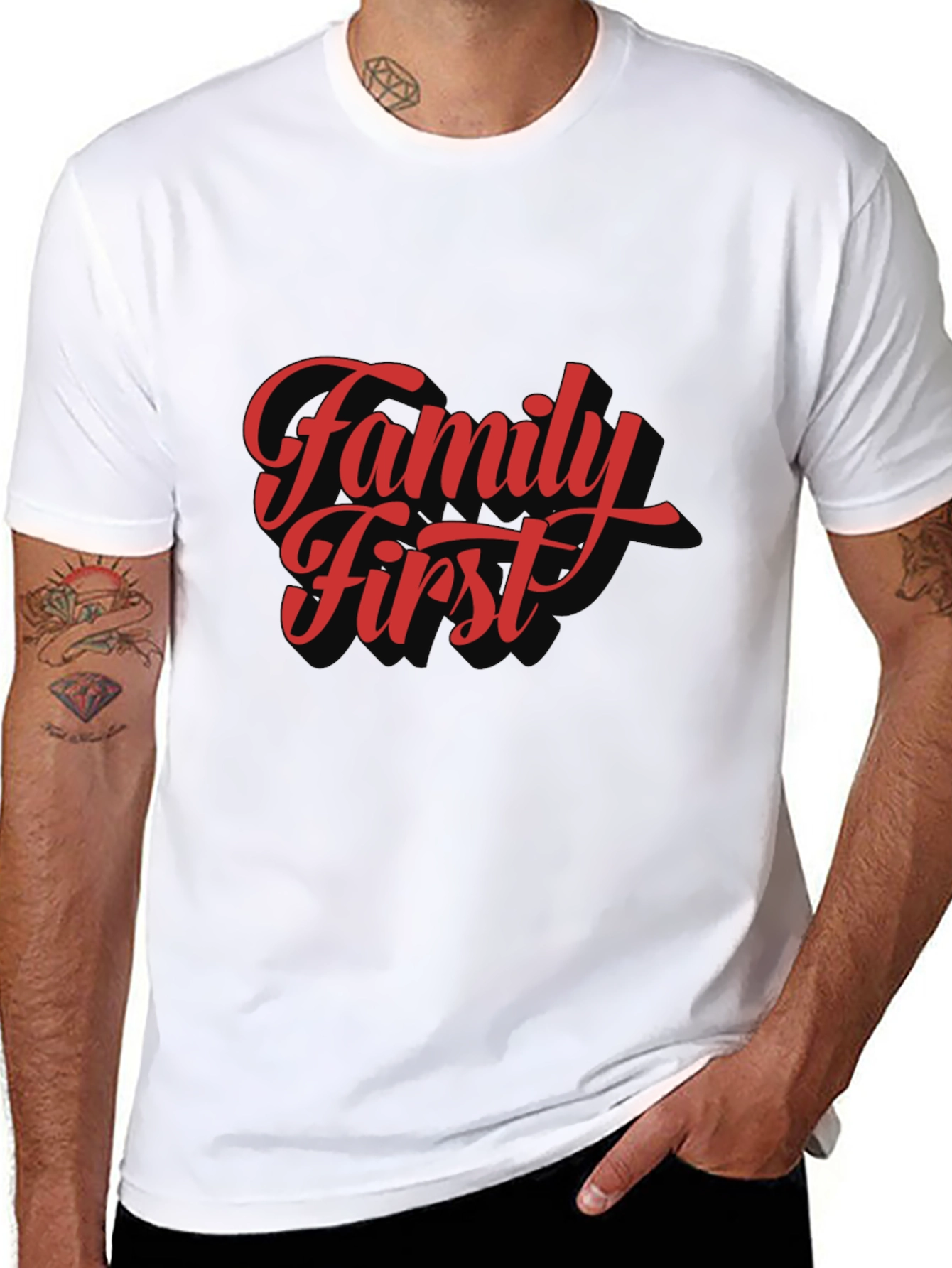 Family First Graphic Tee - Stylish Casual Wear