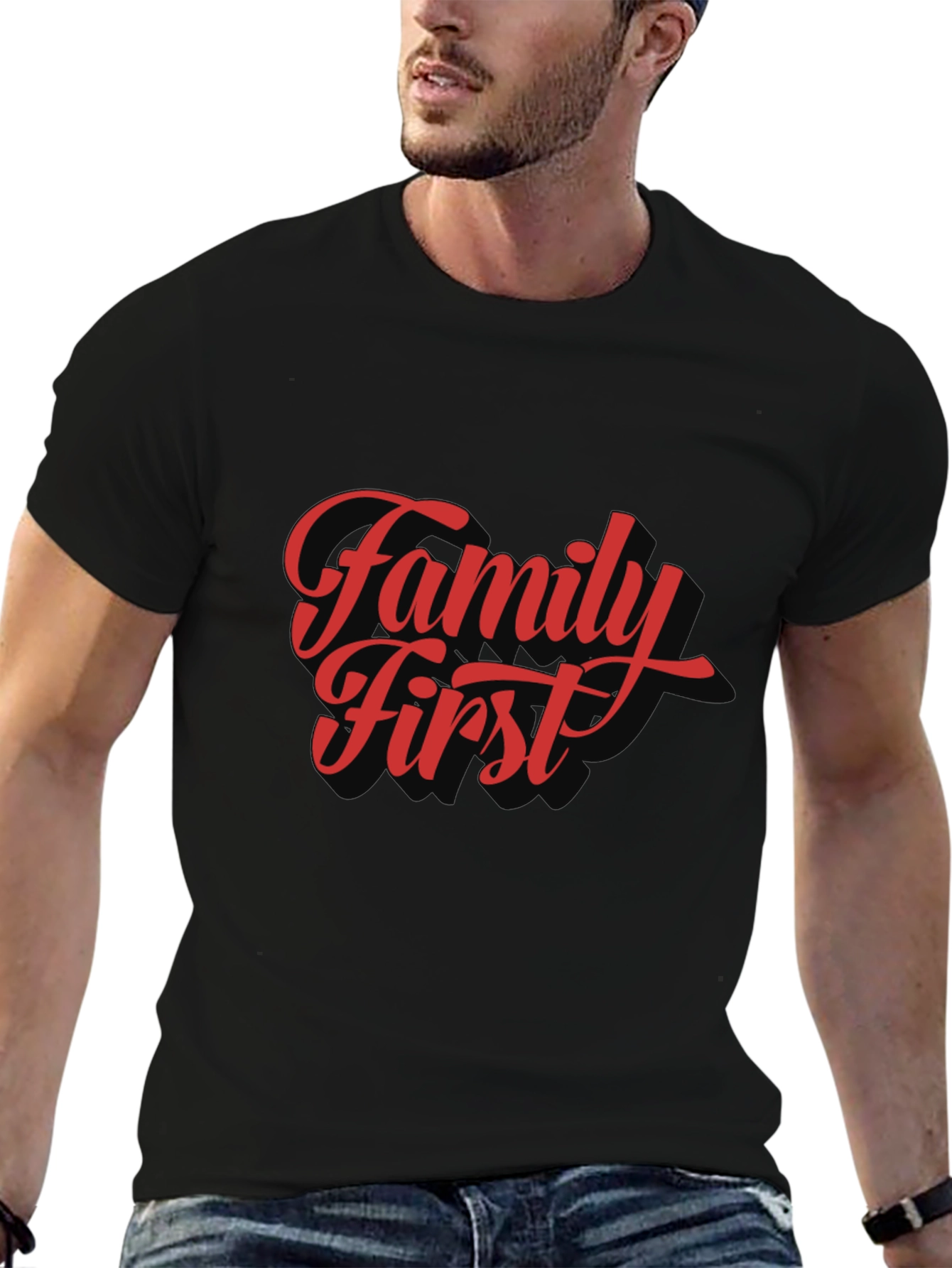 Family First Graphic Tee - Stylish Casual Wear