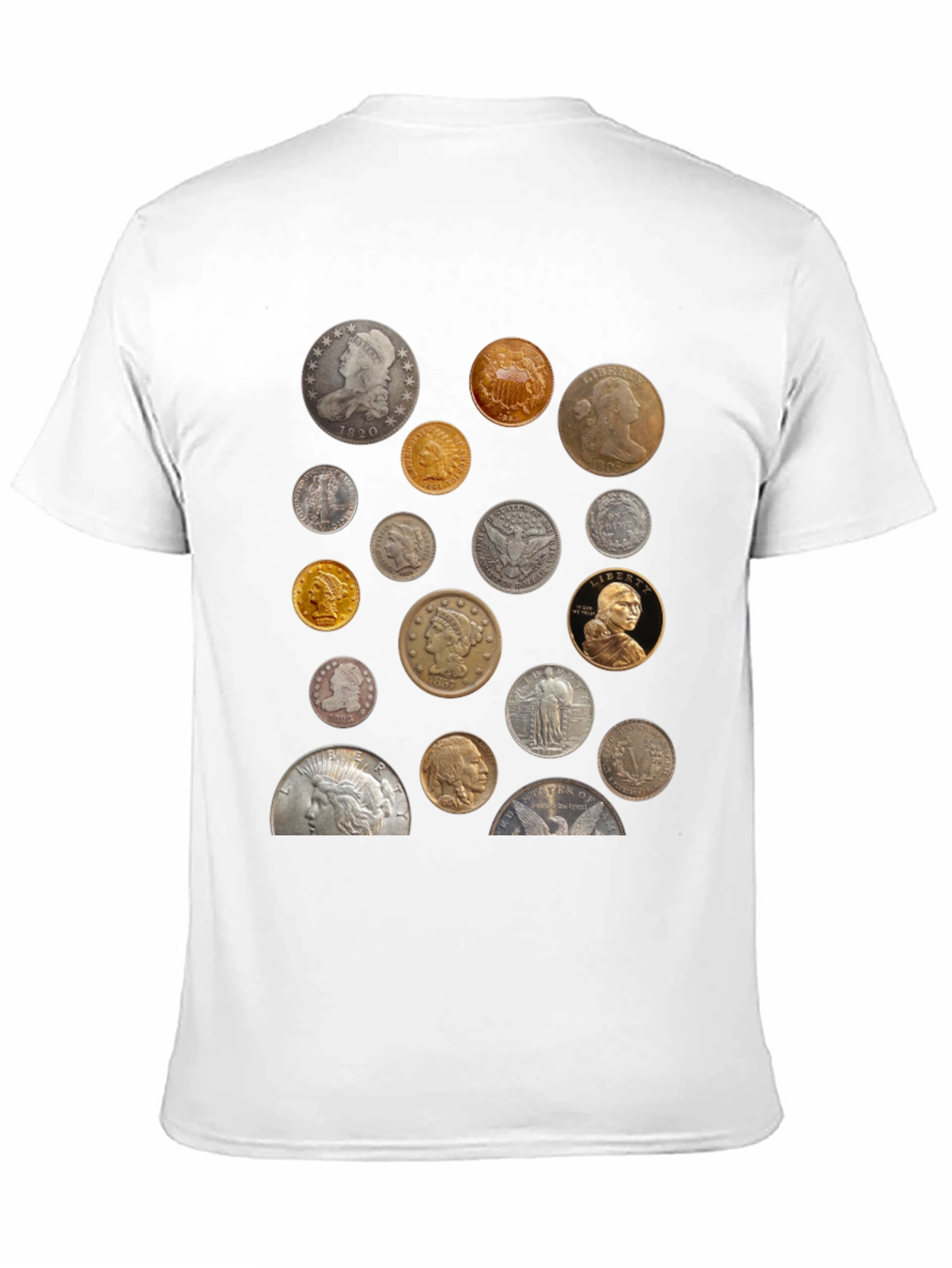 Unique Coin Collection Graphic T-Shirt