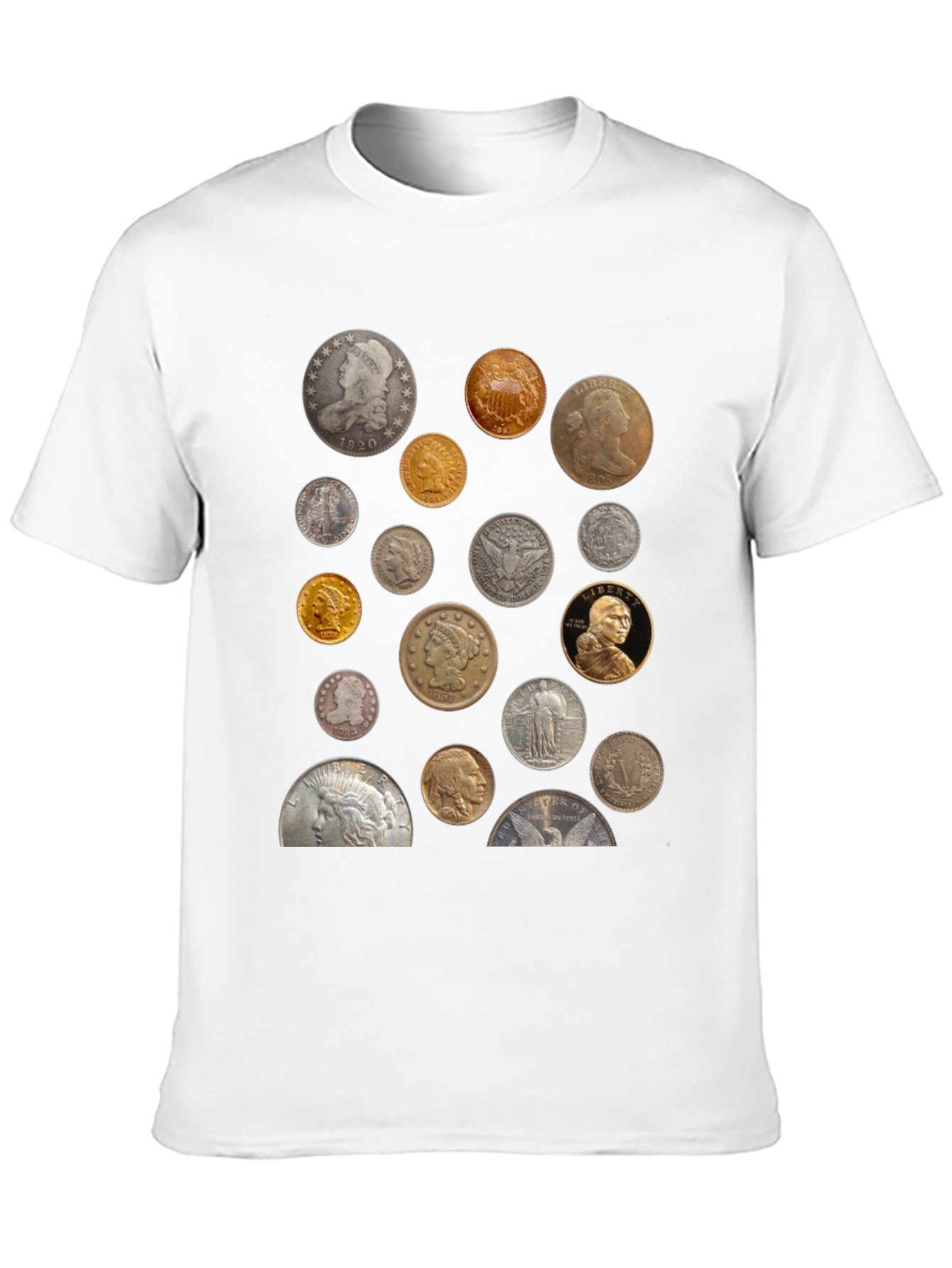 Unique Coin Collection Graphic T-Shirt