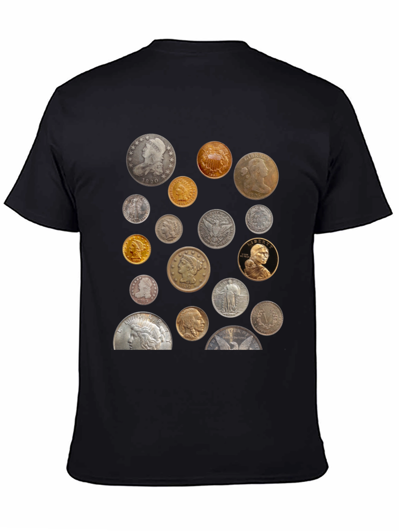Unique Coin Collection Graphic T-Shirt