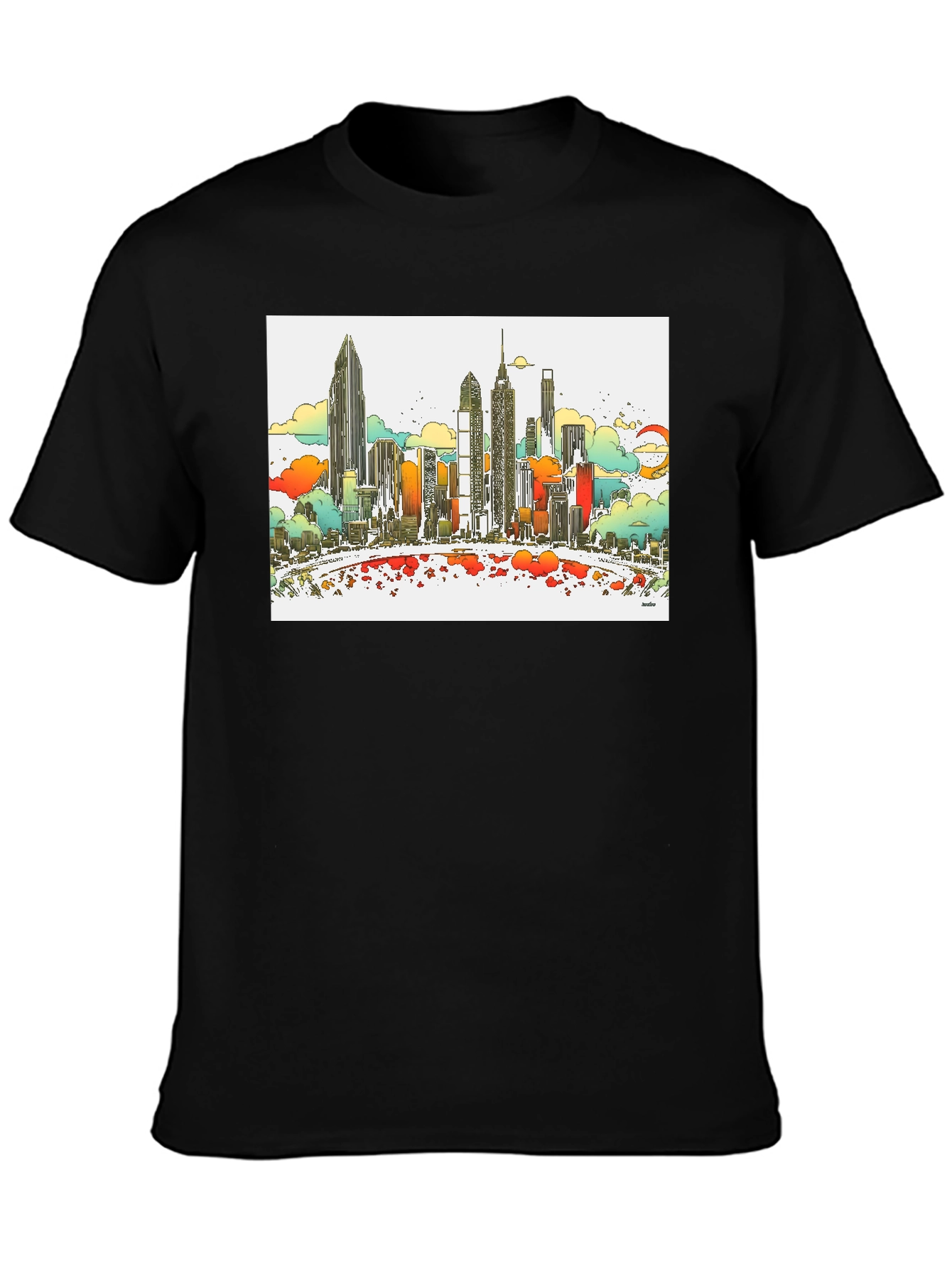 Cityscape Graphic Tee - Modern Style