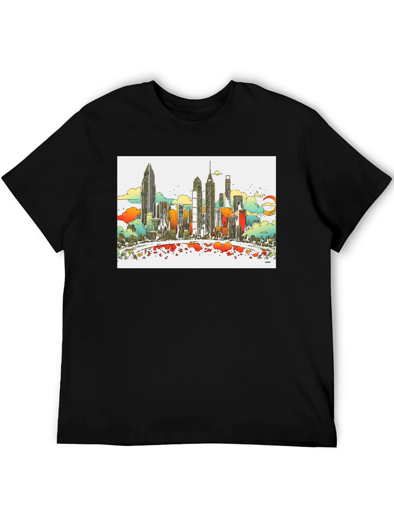 Cityscape Graphic Tee - Modern Style