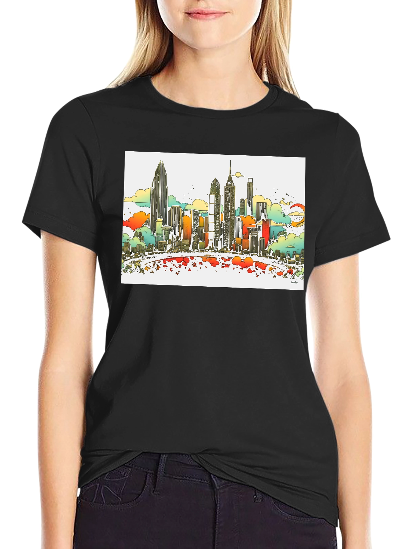 Cityscape Graphic Tee - Modern Style