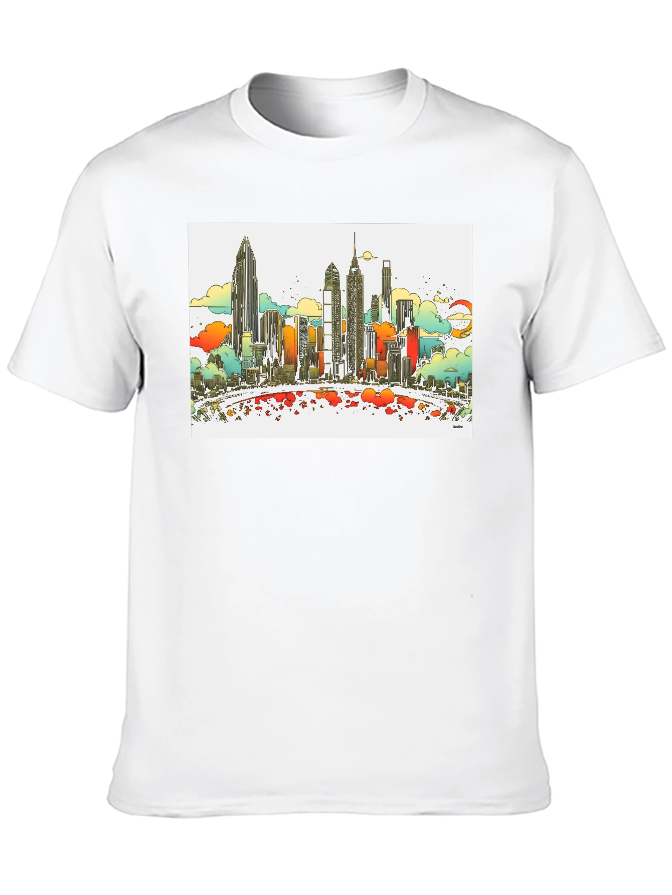Cityscape Graphic Tee - Modern Style