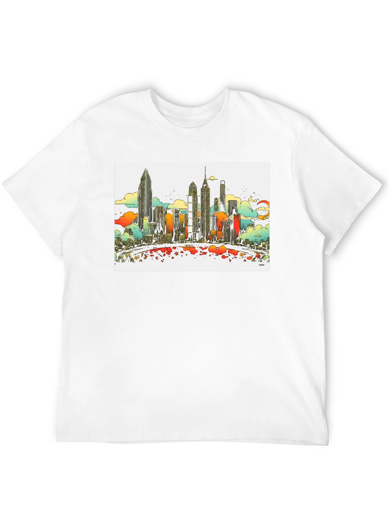 Cityscape Graphic Tee - Modern Style