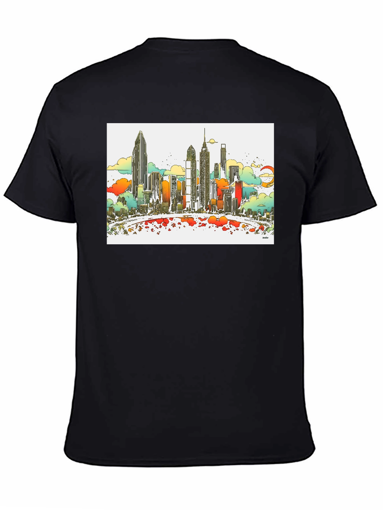 Cityscape Graphic Tee - Modern Style