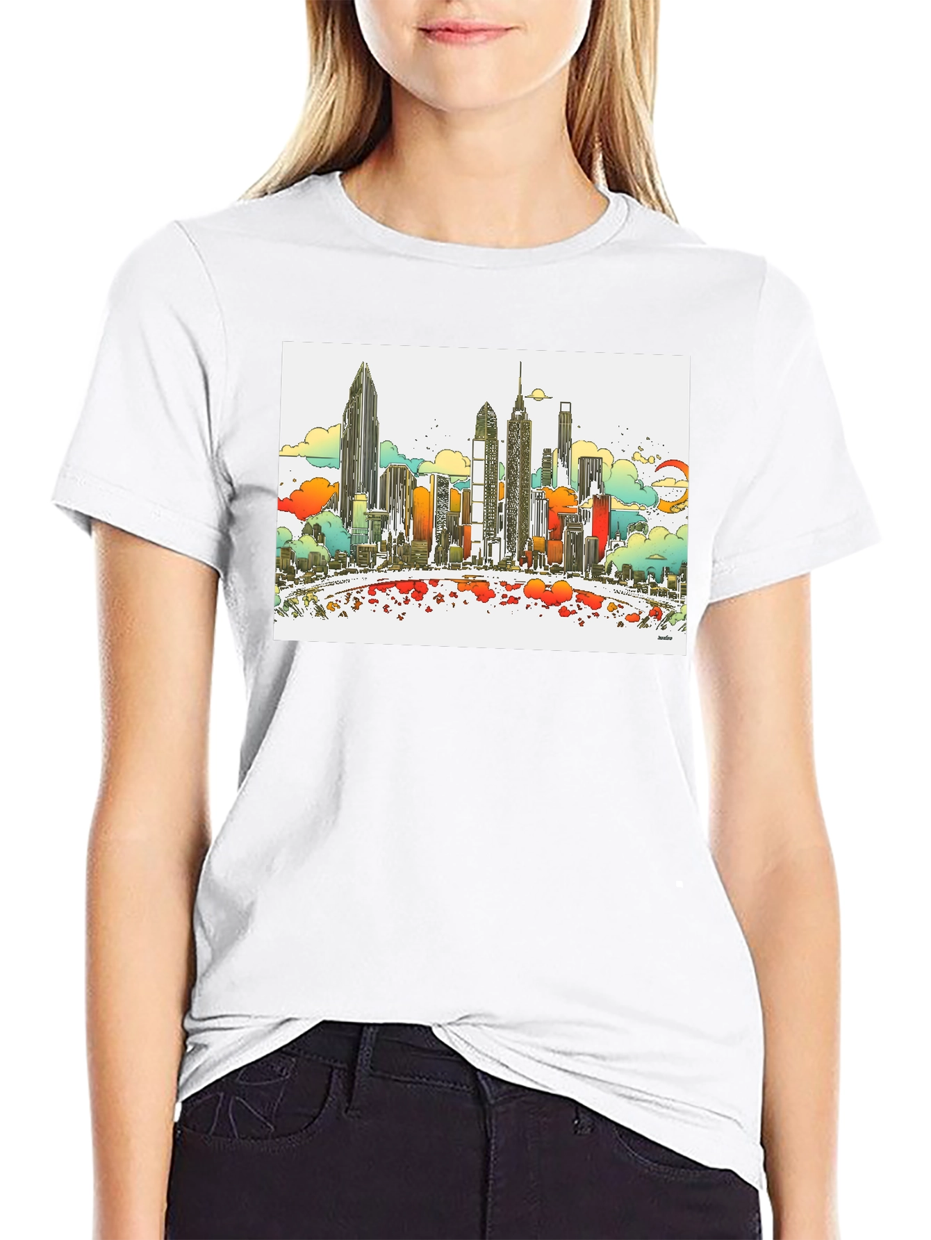 Cityscape Graphic Tee - Modern Style