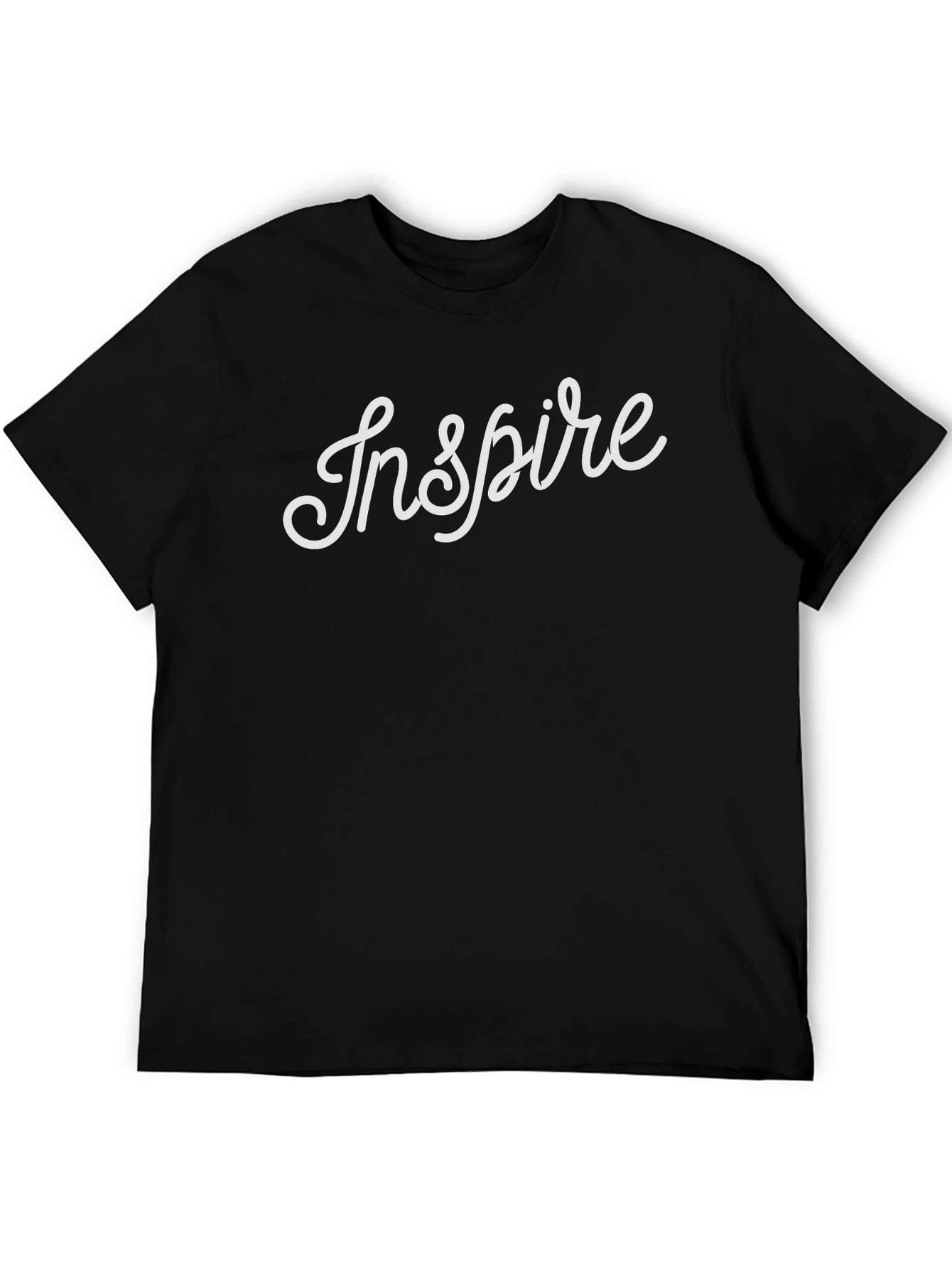 Inspire Graphic Tee - Stylish Black T-Shirt
