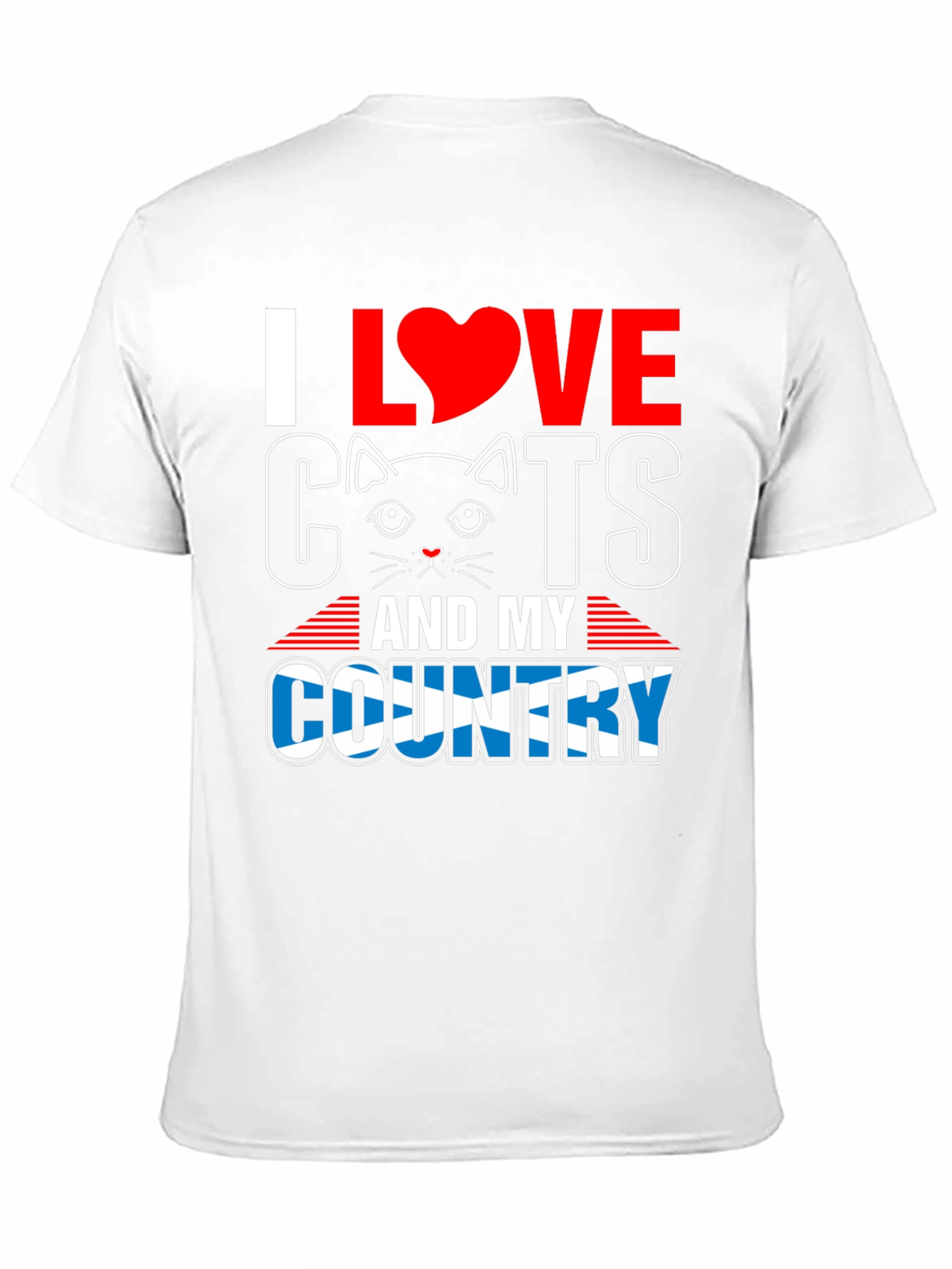 I Love Cats & My Country T-Shirt - Black