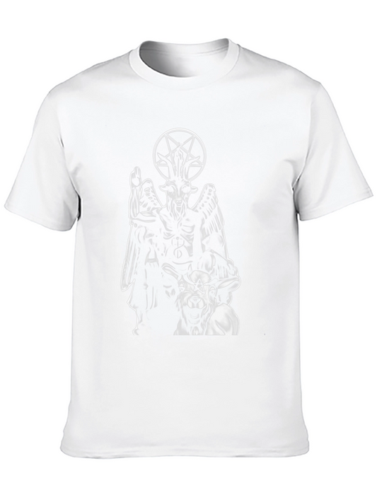 Baphomet Graphic Print Black T-Shirt