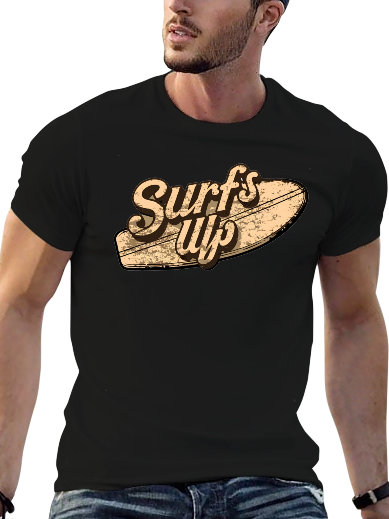 Surfs Up Graphic Tee - Black