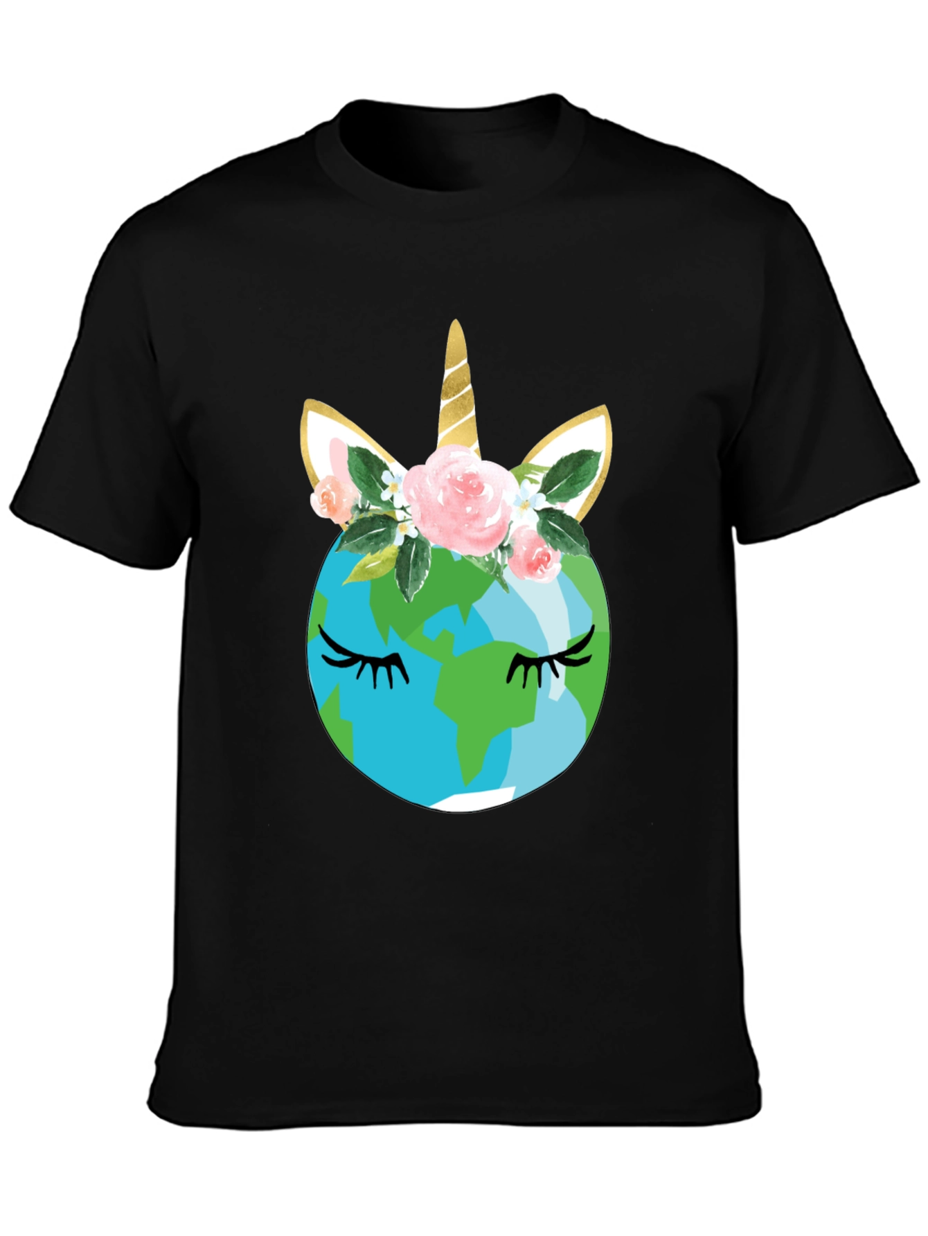 Earth Unicorn T-Shirt - Black