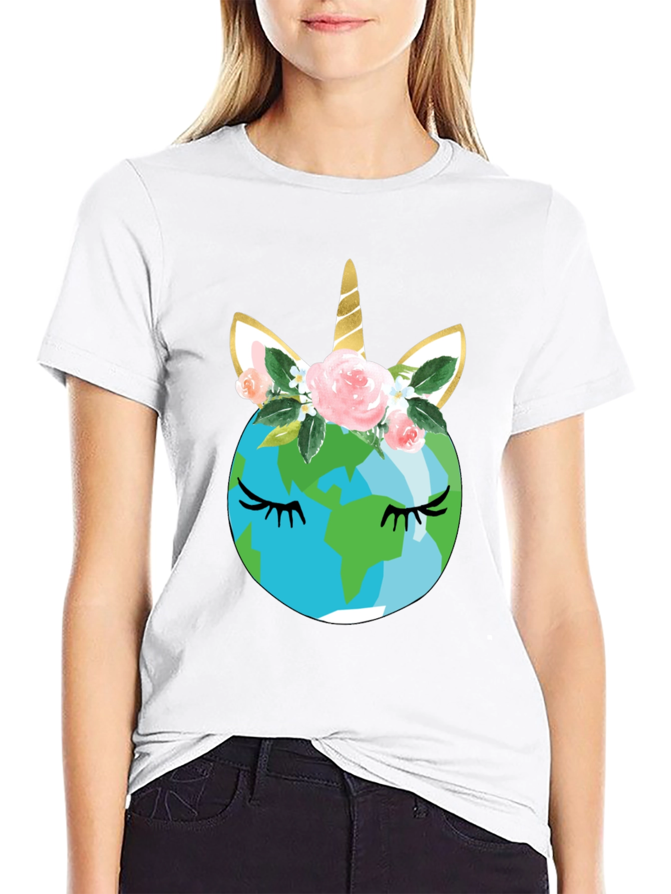 Earth Unicorn T-Shirt - Black