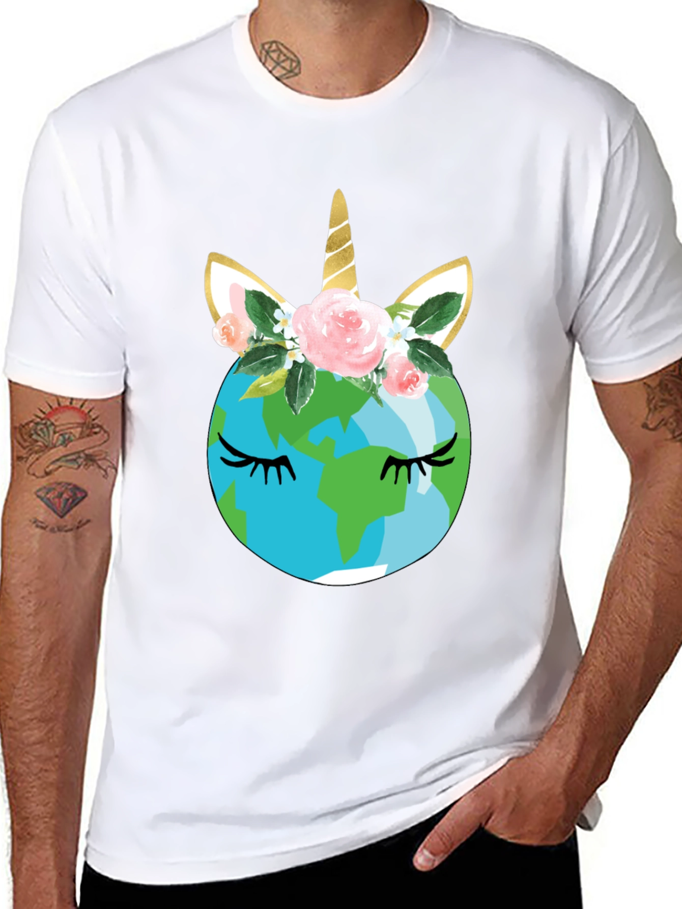 Earth Unicorn T-Shirt - Black