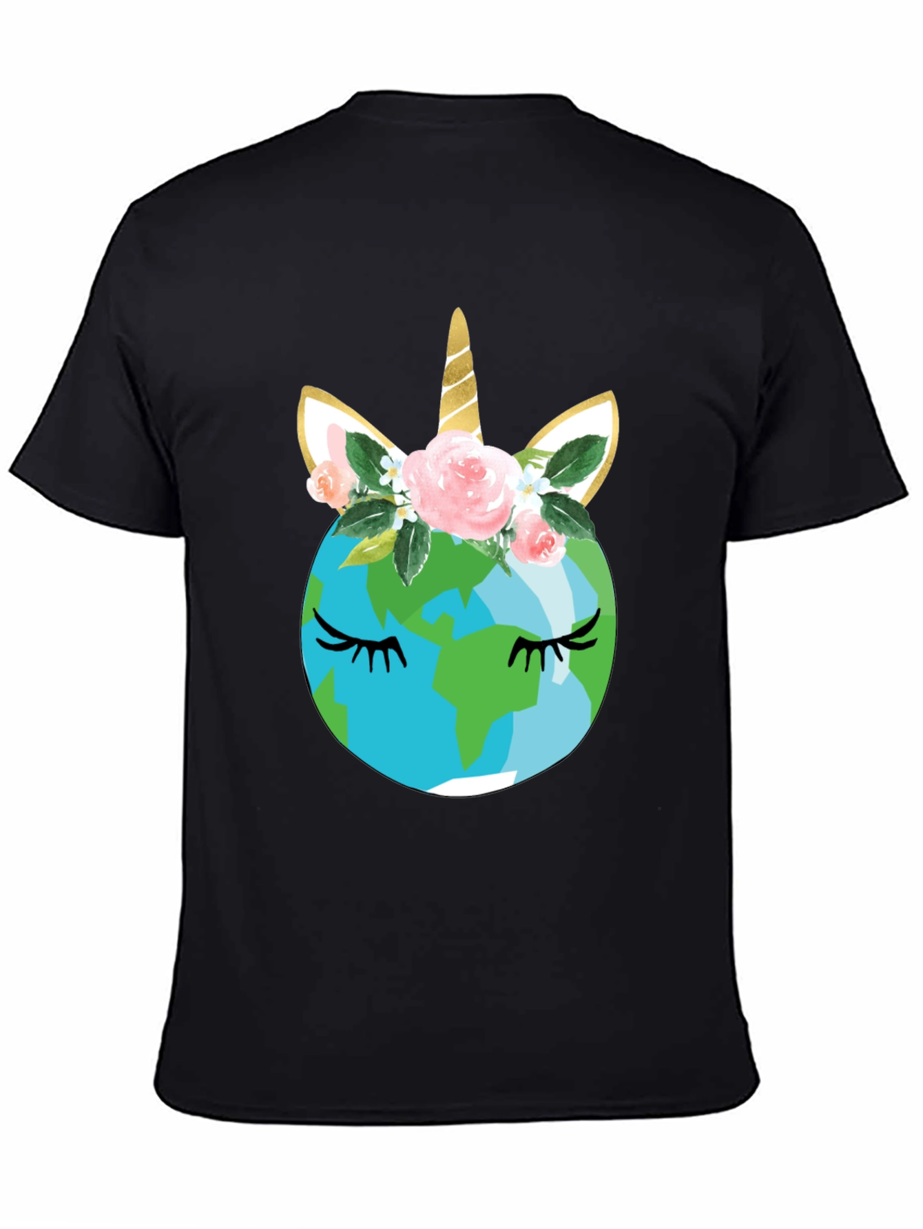 Earth Unicorn T-Shirt - Black