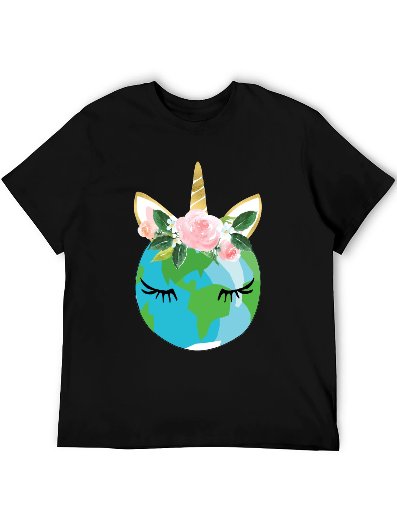 Earth Unicorn T-Shirt - Black