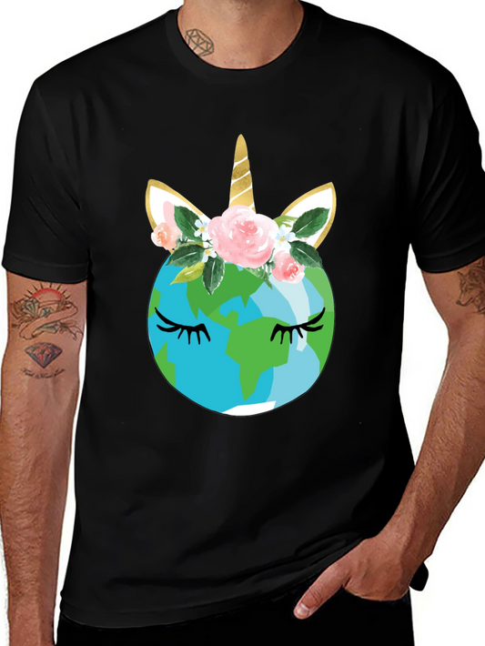Earth Unicorn T-Shirt - Black