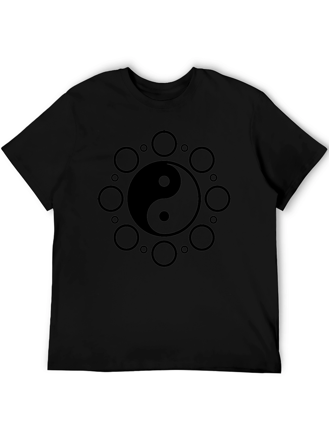 Yin Yang Circle Graphic Tee - Zen Style