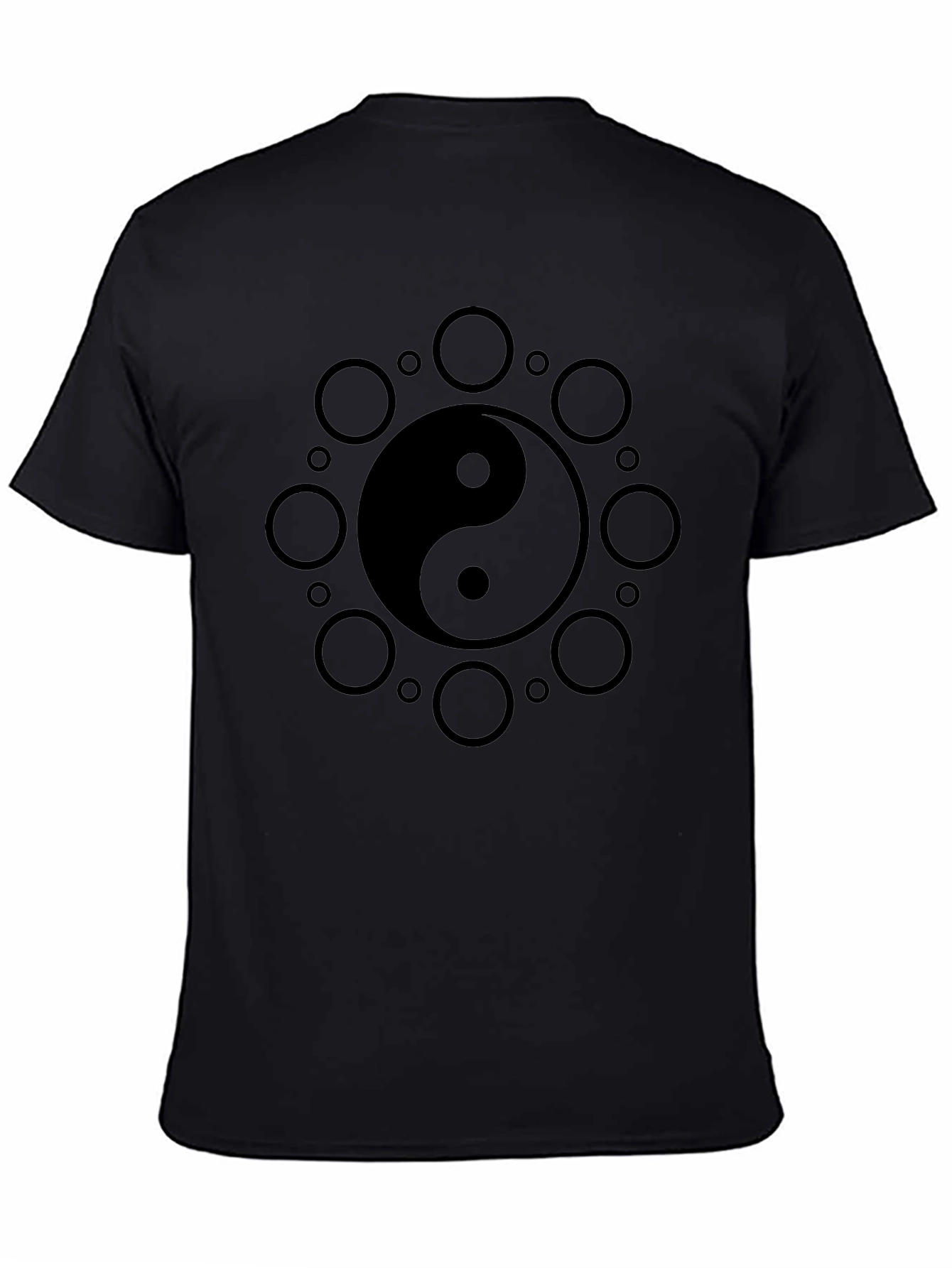 Yin Yang Circle Graphic Tee - Zen Style