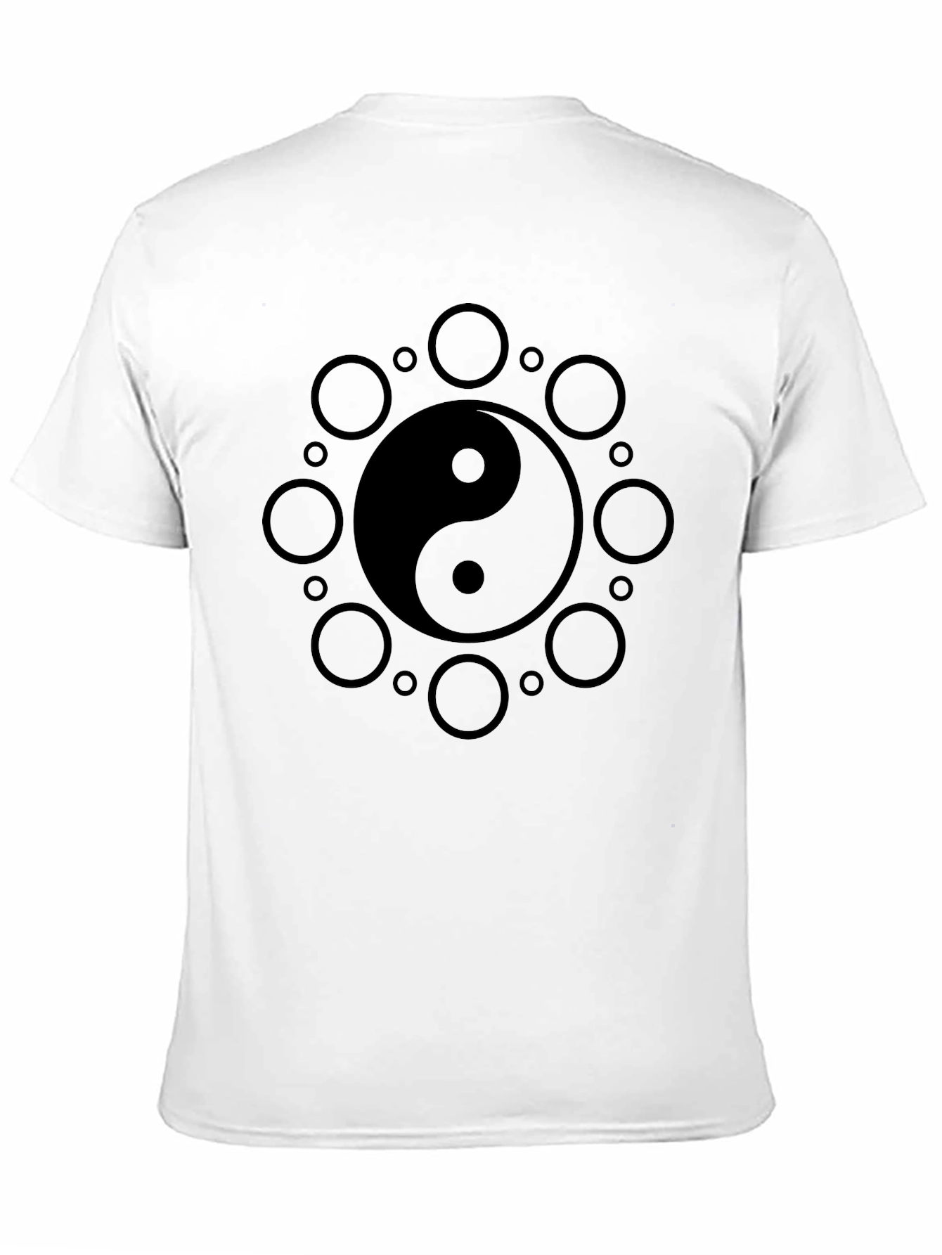 Yin Yang Circle Graphic Tee - Zen Style