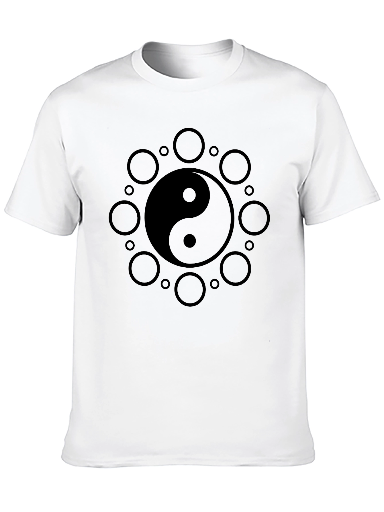 Yin Yang Circle Graphic Tee - Zen Style